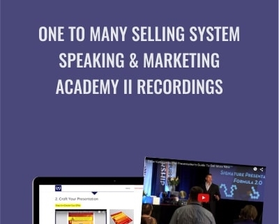 One To Many Selling System, Speaking & Marketing Academy II Recordings - Dave VanHoose