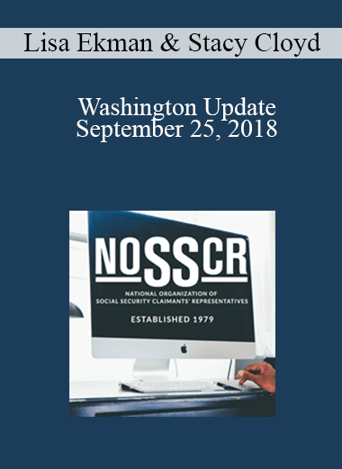 Lisa Ekman, Stacy Cloyd - Washington Update September 25, 2018