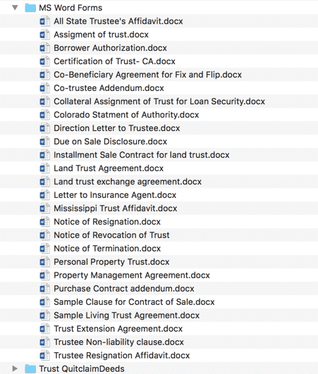 Land Trust Forms Land Trust Forms